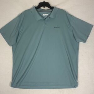 Columbia‎ Sportswear Omni Wick Polo Shirt Men's XXL Blue Golf Outdoor
